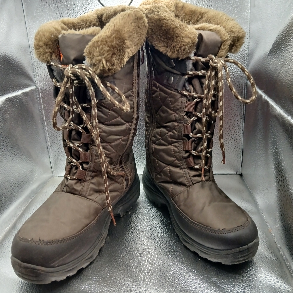 Dream Pairs Brown Faux Fur Lined Cold Weather Boots Women's Size 6